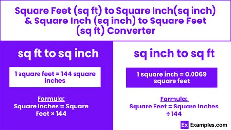 Convert Square Feet to Square Inches with Precision