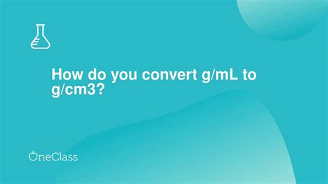 Convert g/cm3 to g/ml with Ease!