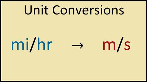 Convert mi/hr to m/sec Effortlessly: A Comprehensive Guide for Precision Conversions