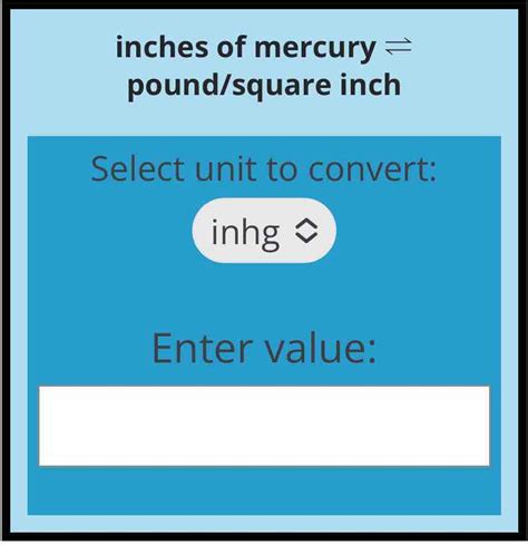 Convert psi to inHg Quickly and Easily