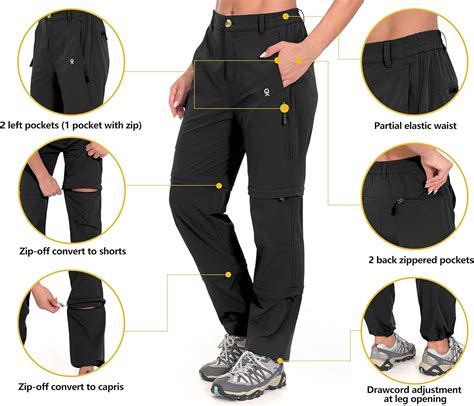 Convertible hiking pants for women