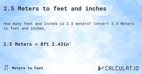 Converting 2.5 Meters to Inches: A Comprehensive Guide