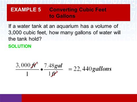 Converting Feet to Gallons