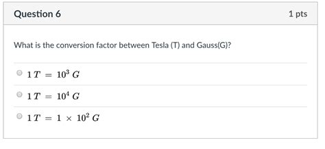 Converting Gauss to Tesla