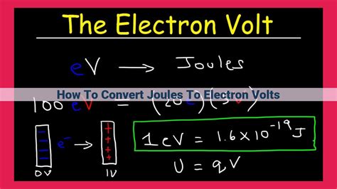 Converting Joules to Electron Volts: A Comprehensive Guide for Energy Conversions