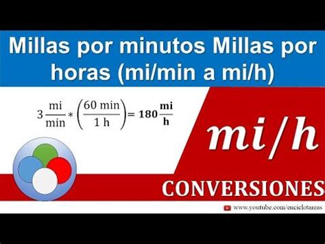 Converting Millas to Minutos