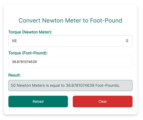 Converting Newton Meters to Pound-Feet for Accurate Torque Measurements