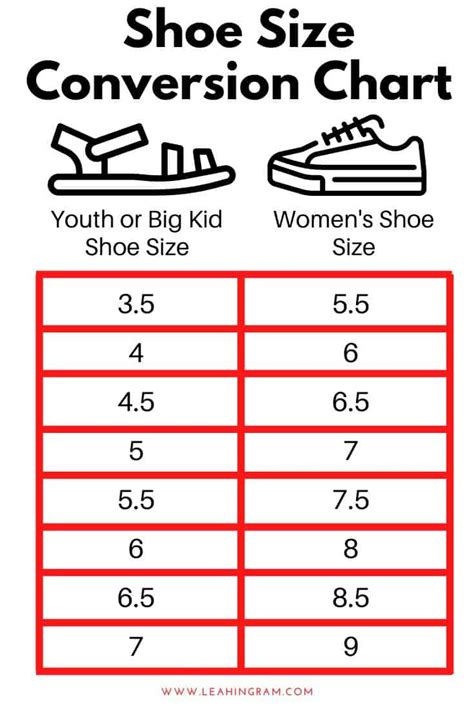 Converting Youth Size 6 to Women's Size