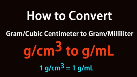 Converting g/ml to g/cm3: A Comprehensive Guide for Professionals