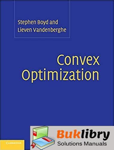 Convex Optimization Stephen Boyd Solution Manual PDF