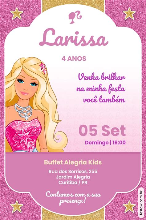 Convite Aniversário da Barbie: Um Guia Definitivo para Celebrar em Grande Estilo