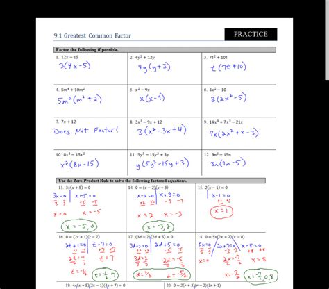 Coordinate Algebra 1 Common Core Answer Key PDF