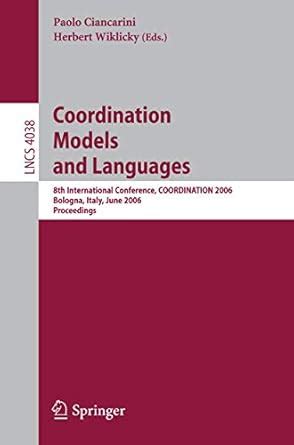 Coordination Models and Languages 8th International Conference Epub