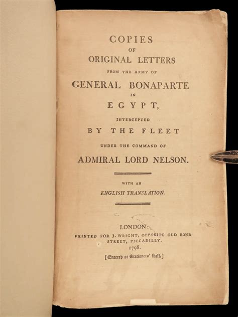 Copies of Original Letters from the Army of General Bonaparte in Egypt Doc