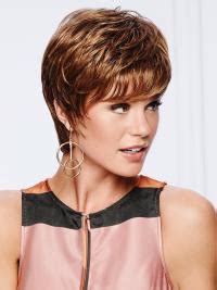 Copper Synthetic Capless Straight Short Wild Tousled Men Wigs