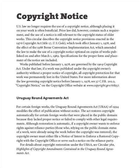 Copyright Notice Template for Your Online Course