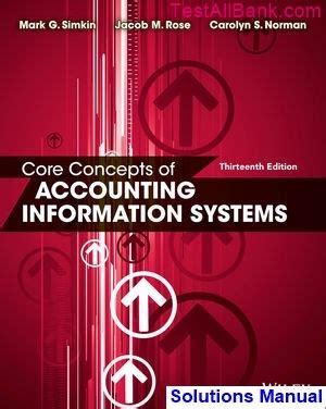 Core Concepts Of Accounting Information Systems Solutions PDF