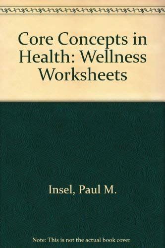 Core Concepts in Health Wellness Worksheets Doc