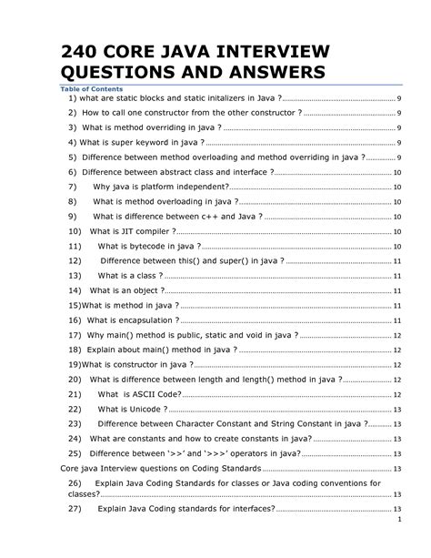 Core Java Interview Questions And Answers For Freshers Pdf Kindle Editon
