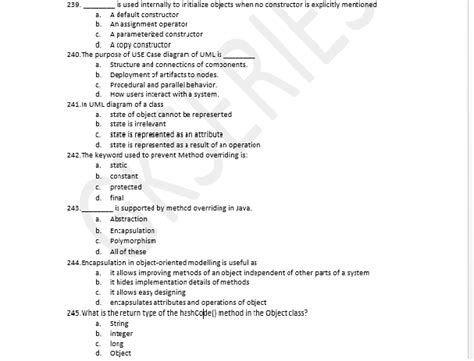 Core Java Questions And Answers With Multiple Choice PDF