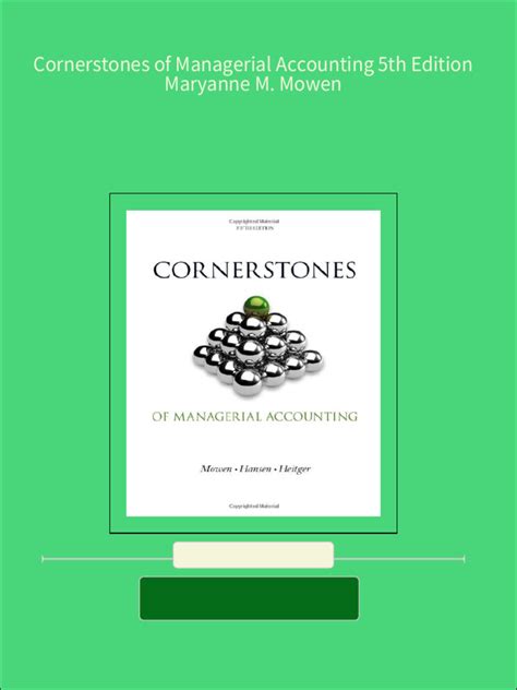 Cornerstone Of Managerial Accounting 5th Edition Solutions Doc