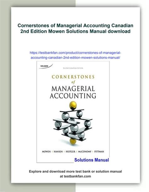 Cornerstones Of Managerial Accounting Solutions Manual PDF