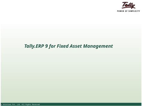 Corp Ppt Tally Solutions 9 Epub