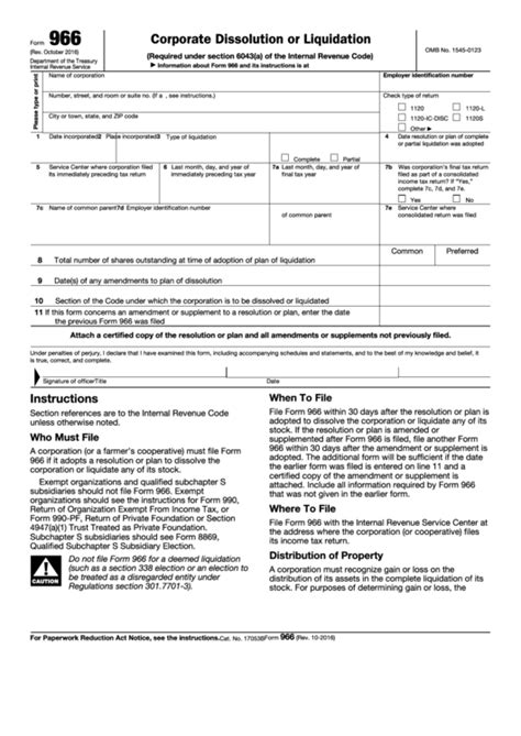 Corporate Dissolution Form Doc