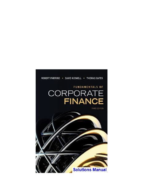 Corporate Finance 3rd Edition Solutions Epub