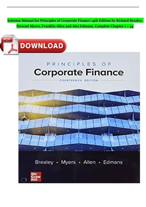 Corporate Finance End Of Chapter Solution 7th Edition Epub