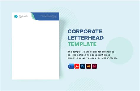 Corporate Letterhead Template Word