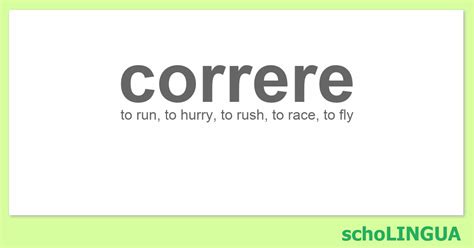 Correre Conjugation