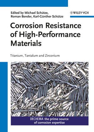 Corrosion Resistance of High-Performance Materials - Titanium, Tantalum, Zirconium Epub