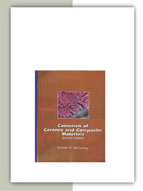 Corrosion of Ceramic and Composite Materials 2nd Edition PDF