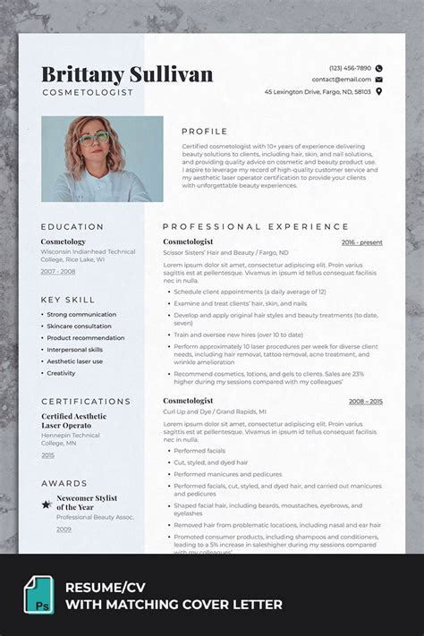 Cosmetology Resume Template