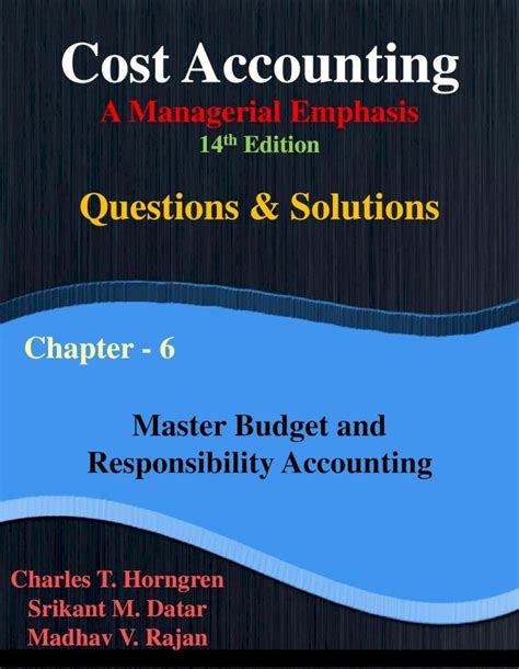 Cost Accounting 14th Edition Chapter 6 Solutions Doc