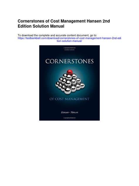 Cost Accounting Hansen 2nd Edition Solutions Ebook Epub