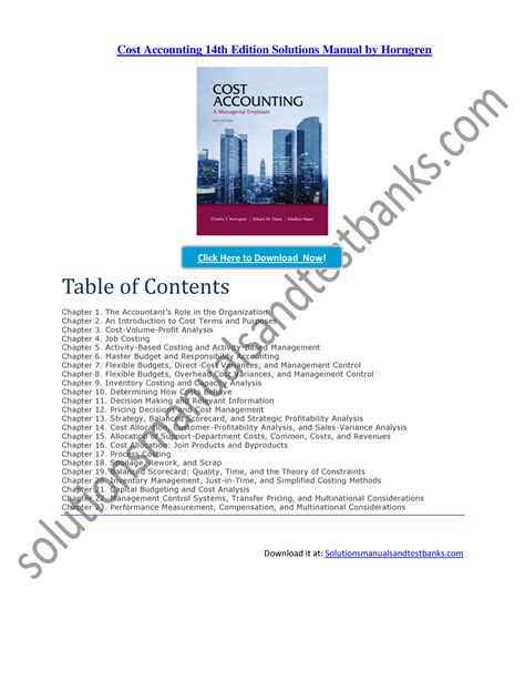 Cost Accounting Horngren 14th Edition Chapter 2 Solutions PDF