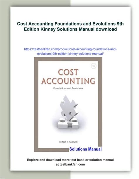 Cost Accounting Kinney Solution Manual Reader