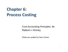 Cost Accounting Solution Kinney Process Costing Doc