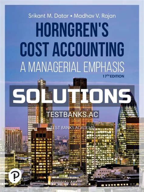 Cost Accounting Solutions Hongren Doc