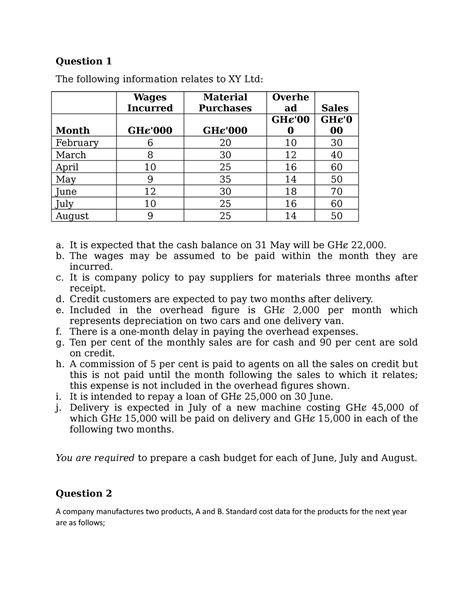 Cost And Management Accounting Questions Answers Reader