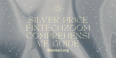 Cost of Silver Today: A Comprehensive Guide