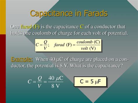 Coulombs to Farads: A Comprehensive Guide