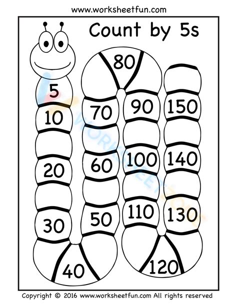 Counting By 5s Printable Worksheet