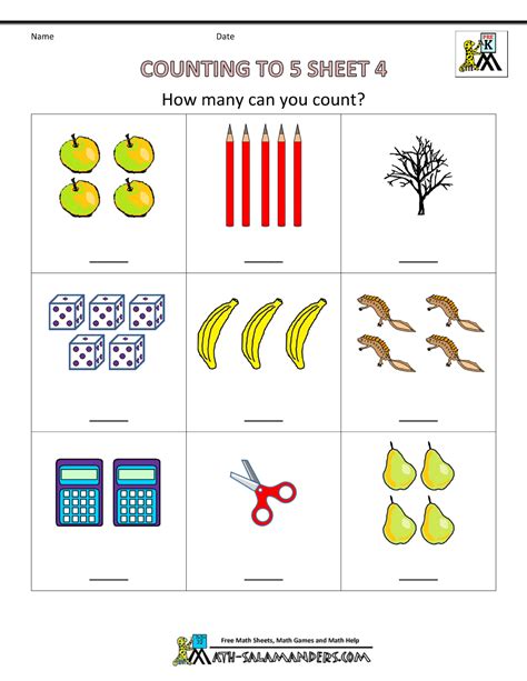 Counting Printables For Preschool