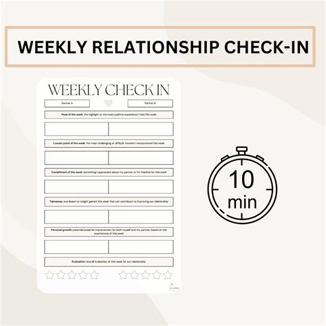 Couples Weekly Check In Template