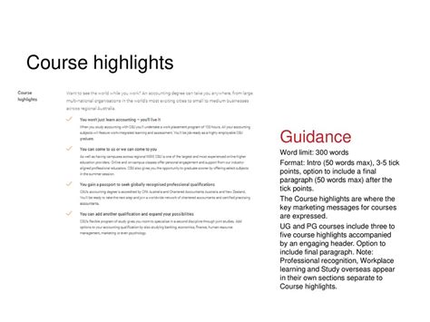 Course Highlights