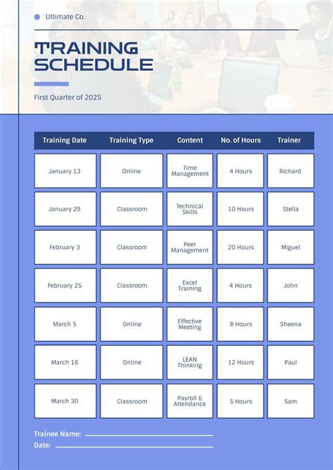 Course Schedule: Alex Tech
