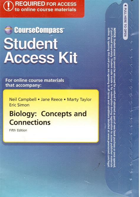 CourseCompass™ Student Access Kit for Biology Concepts and Connections Epub